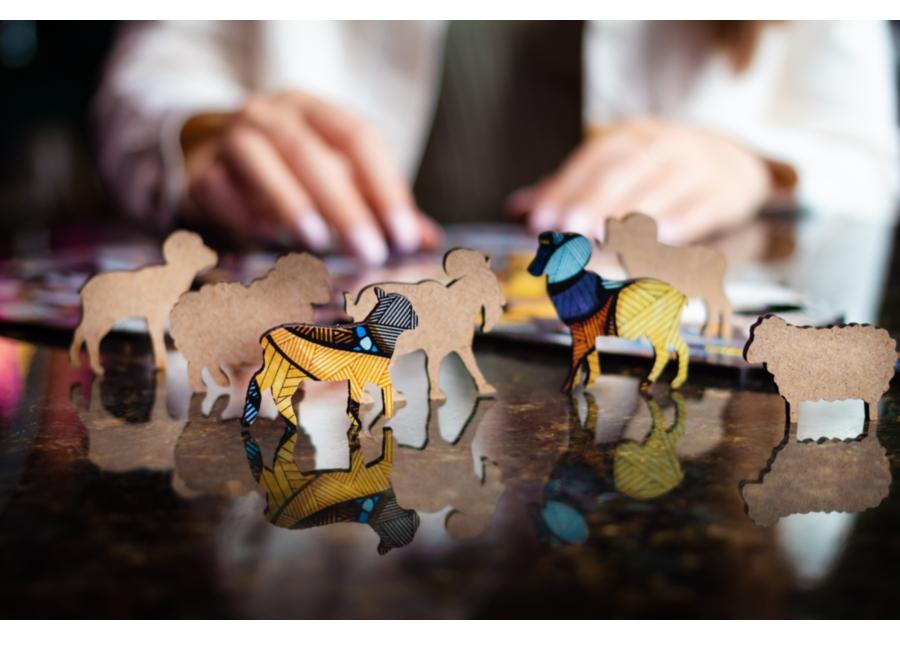 Деревянный, фигурный пазл EWA Горный Баран S 28x21 см