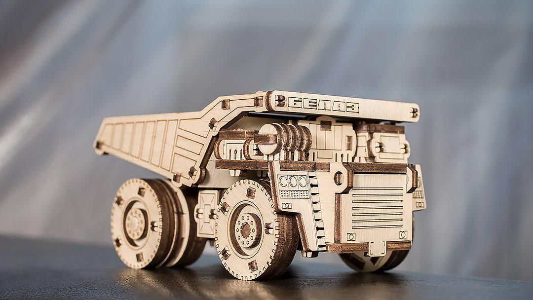 Конструктор деревянный 3D EWA BELAZ MINI
