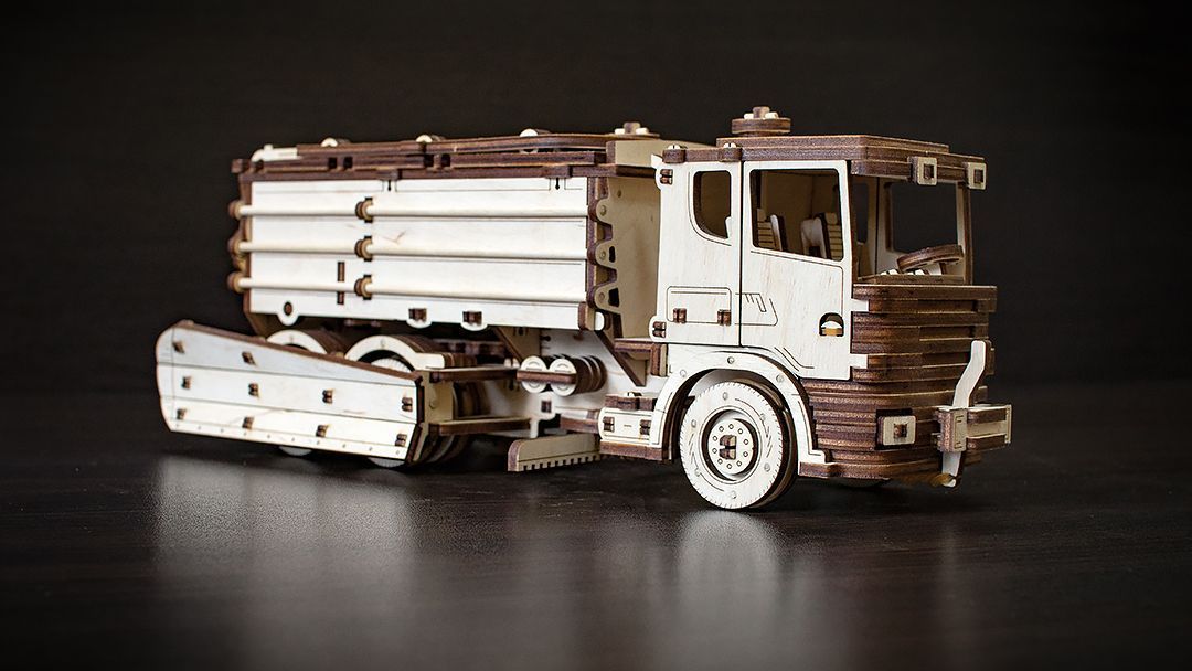 Конструктор деревянный 3D EWA Снегоуборочная машина