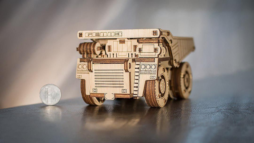 Конструктор деревянный 3D EWA BELAZ MINI
