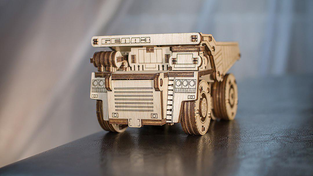 Конструктор деревянный 3D EWA BELAZ MINI
