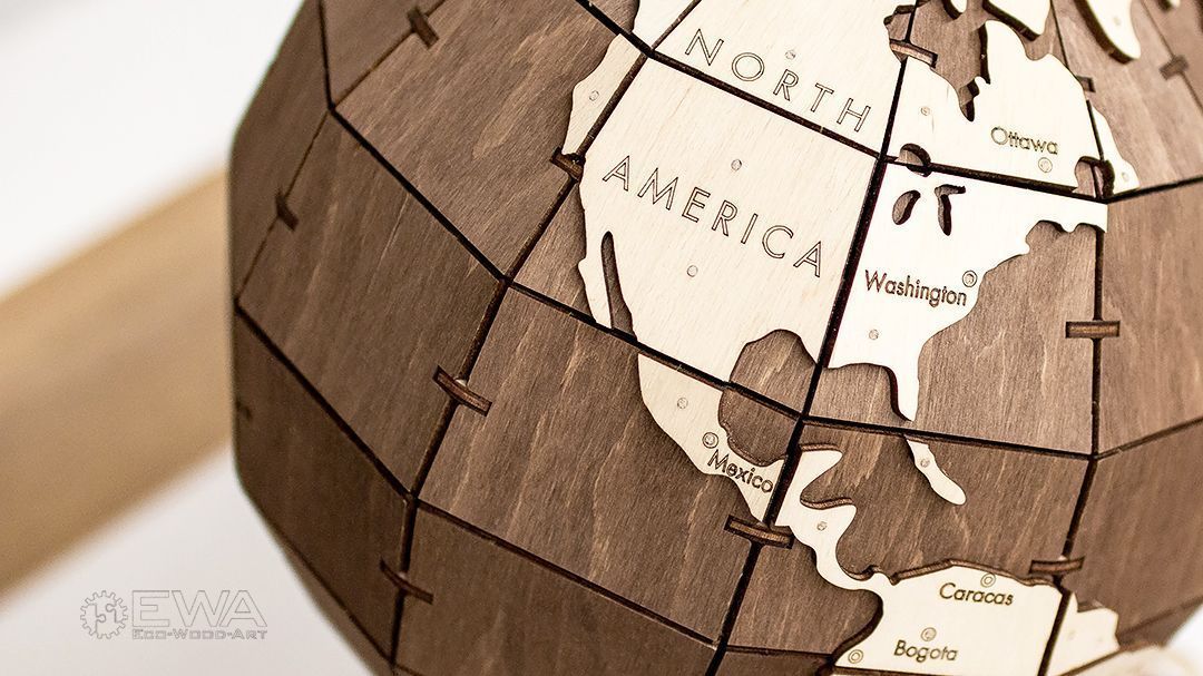 Конструктор деревянный 3D EWA Глобус