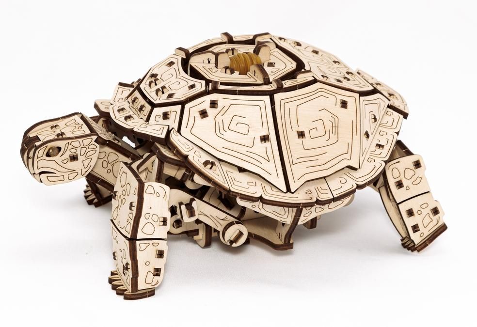 Конструктор деревянный 3D EWA Механическая Черепаха