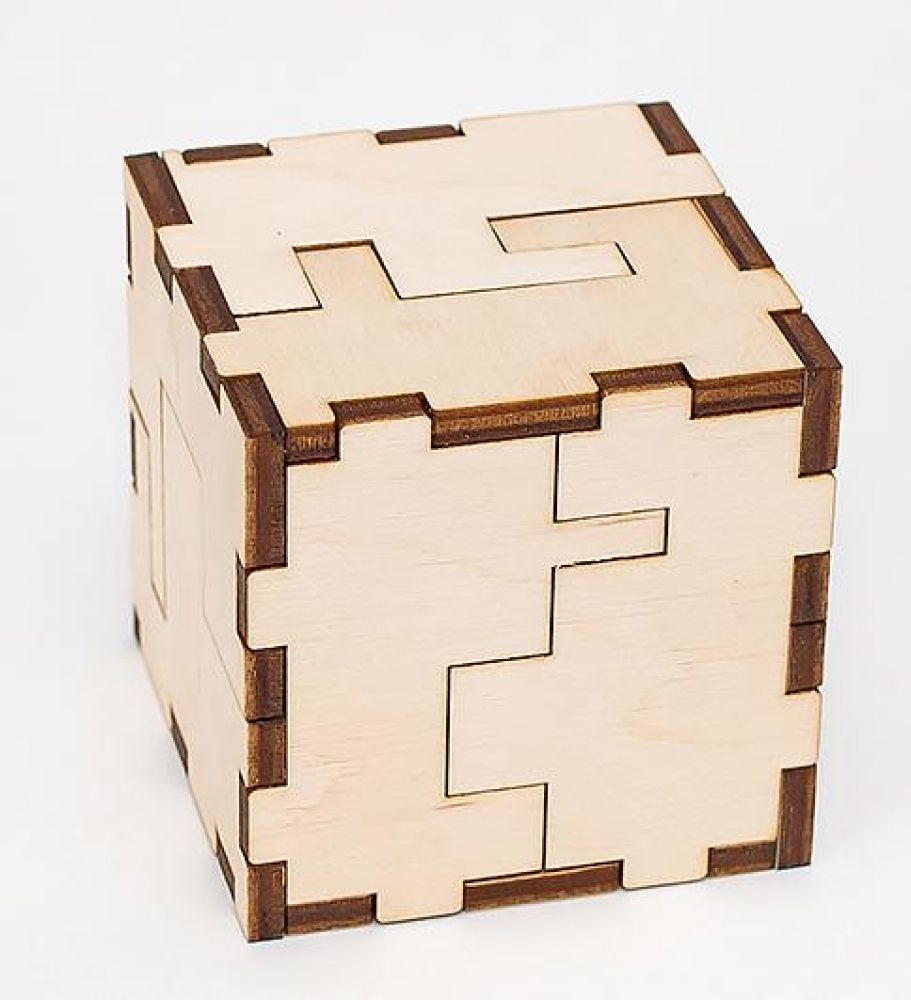 Деревянный конструктор-головоломка EWA Cube 3D puzzle
