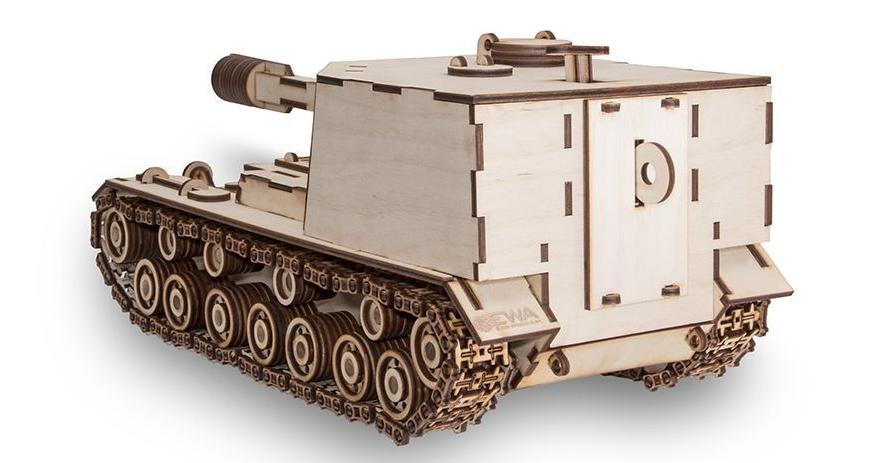 Конструктор деревянный 3D EWA Танк САУ-212