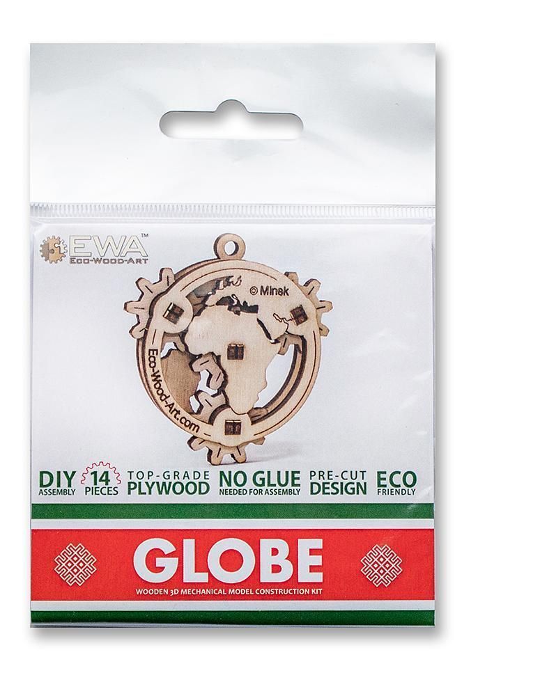 Деревянный конструктор-брелок EWA Эвик: Глобус