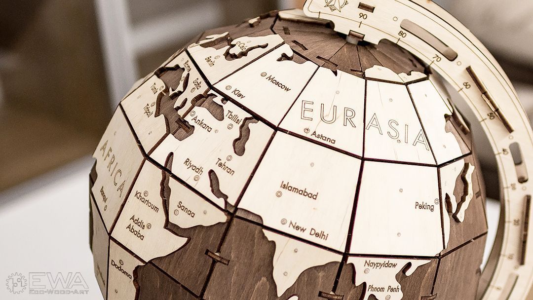 Конструктор деревянный 3D EWA Глобус