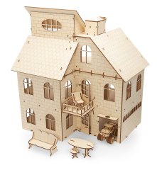 Сборная модель из дерева 3D EWA Кукольный дом с лифтом