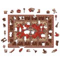 Деревянный фигурный пазл EWA Бабушкин ковер 39x28 см