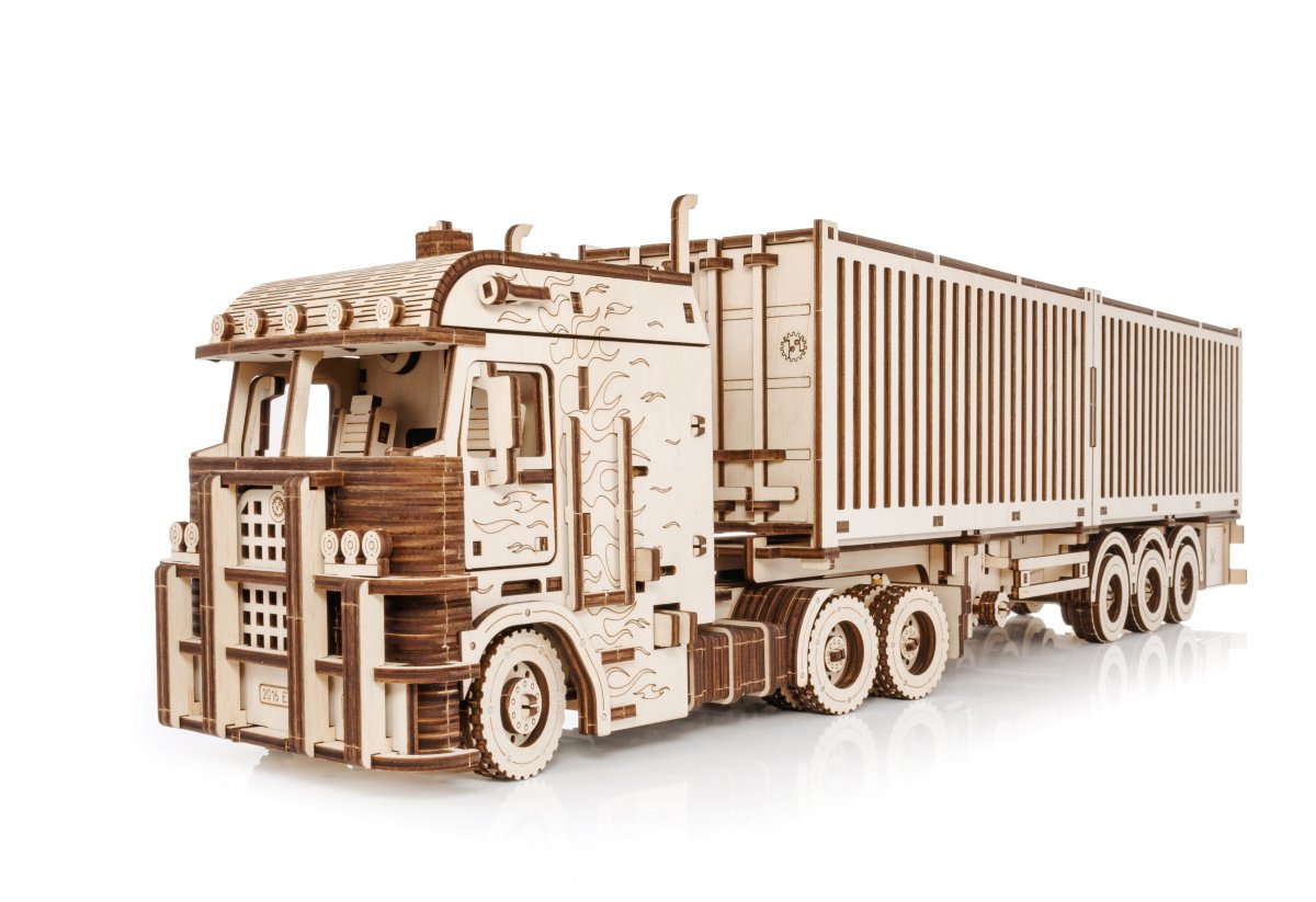 Сборная модель из дерева EWA Прицеп Контейнер для тягача