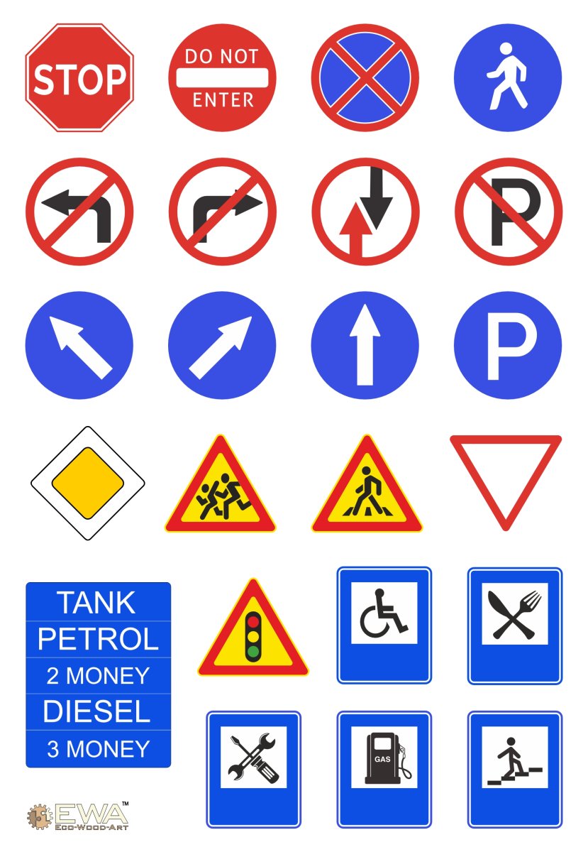 Парковка для машинок деревянная большая EWA