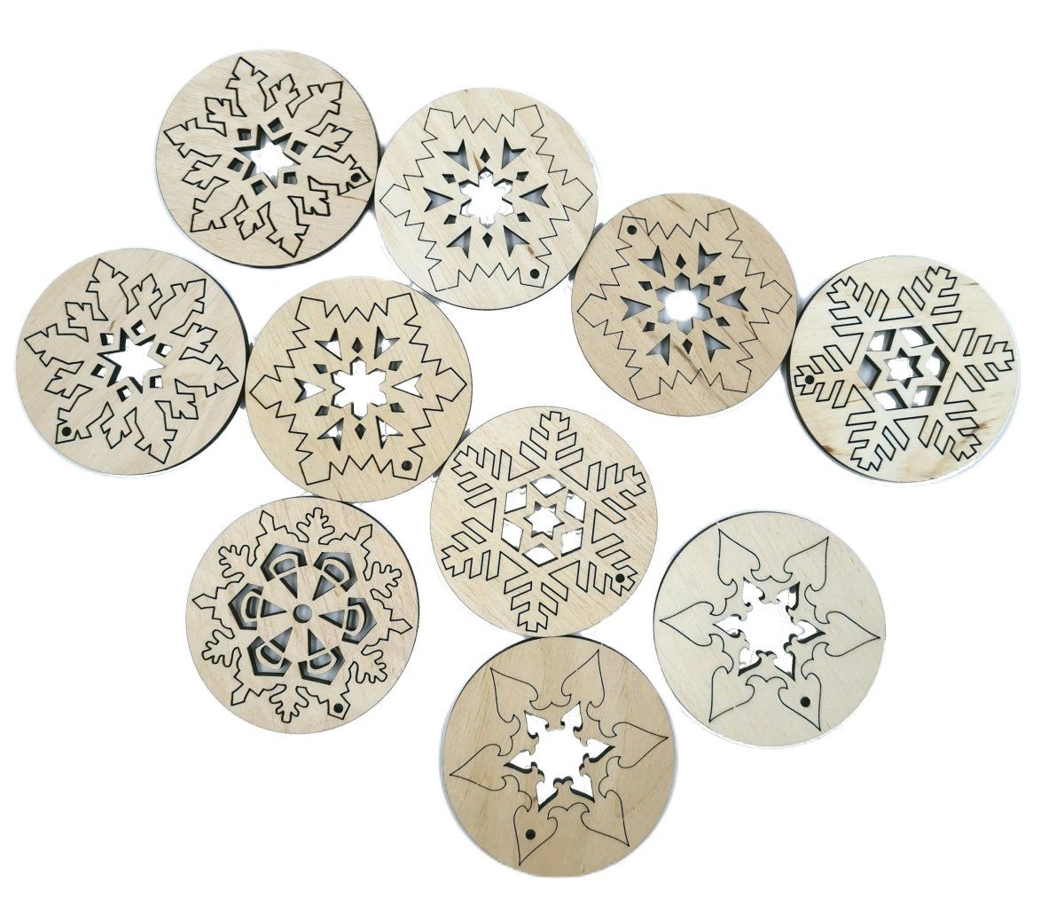 Набор для творчества EWA Снежинки из дерева