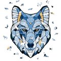 Деревянный фигурный пазл EWA Волк L (50x39 см)