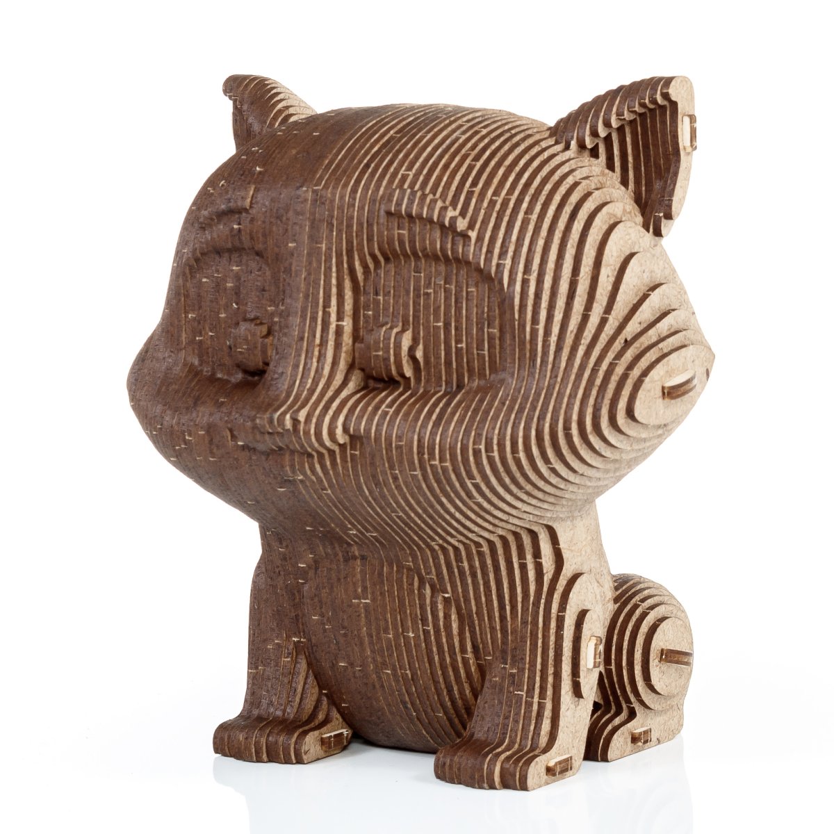 Деревянный 3D пазл копилка EWA Кошечка