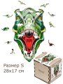 Деревянный пазл EWA Динозавр T-REX, S 28x17 см, головоломка