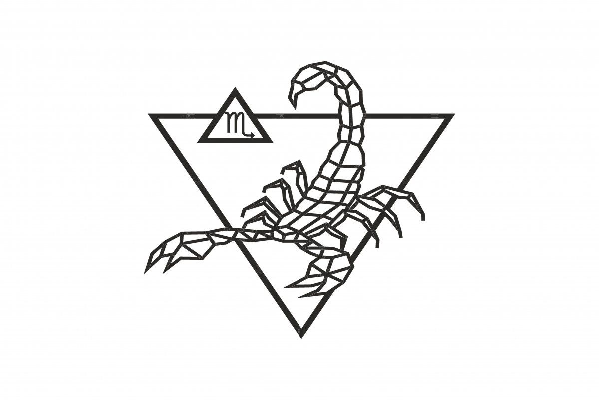 Деревянный декор настенный, панно, пазл EWA Design Скорпион