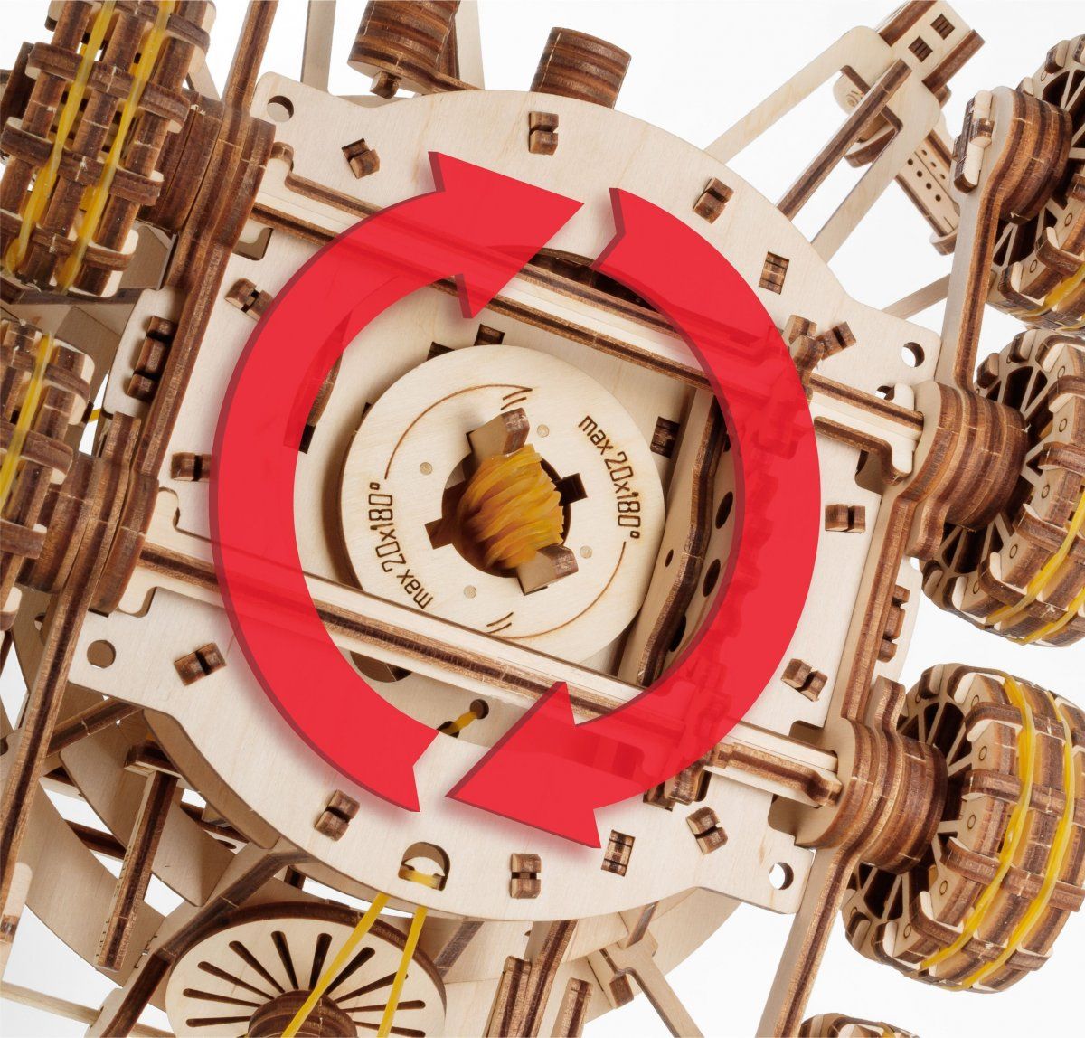 Деревянный конструктор, сборная модель EWA Робот Луноход