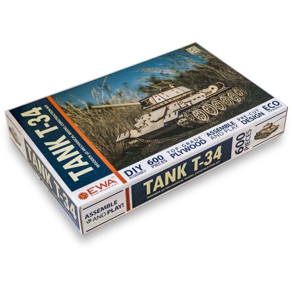 Конструктор деревянный 3D EWA Танк T-34