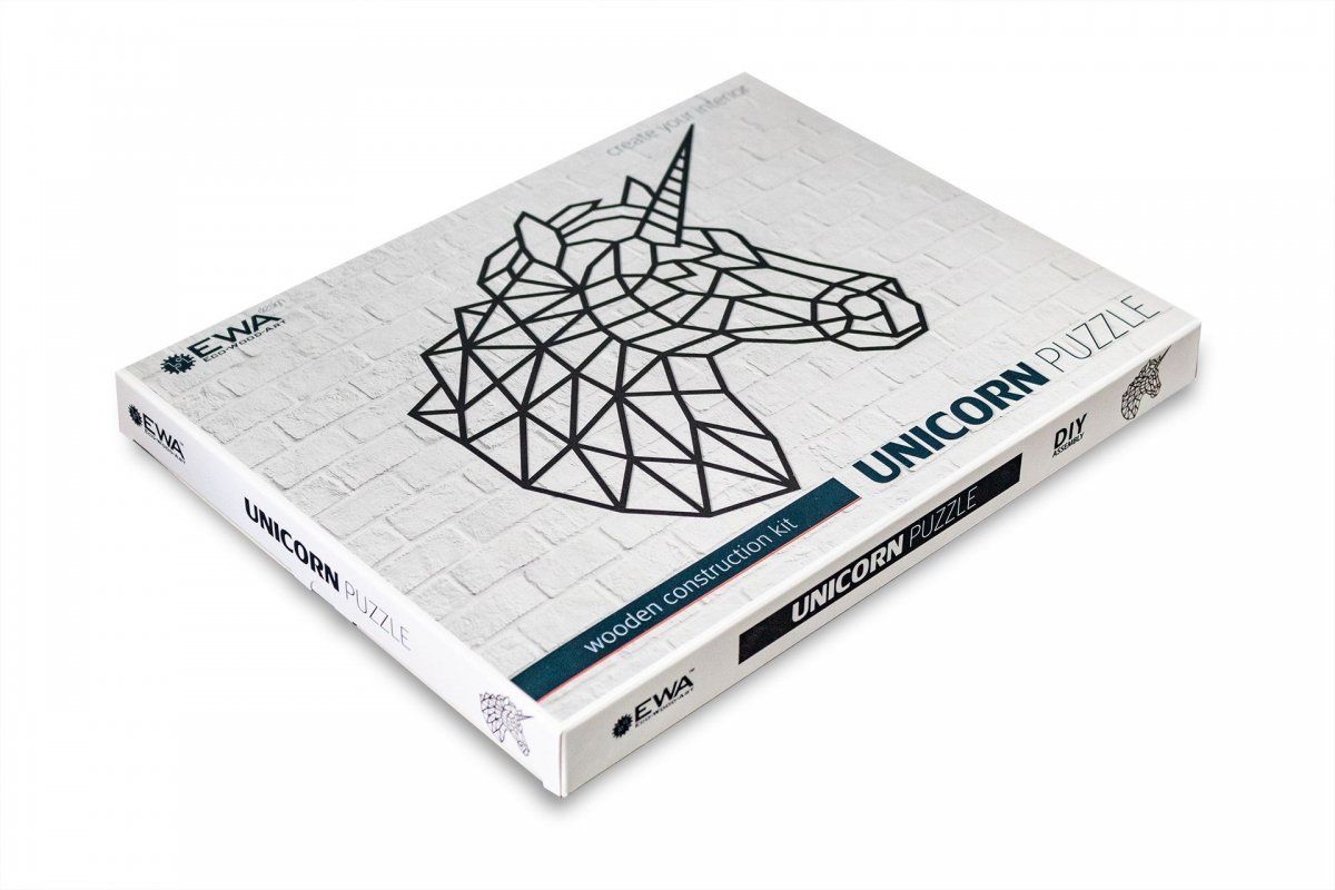 Деревянный интерьерный пазл EWA Design Единорог
