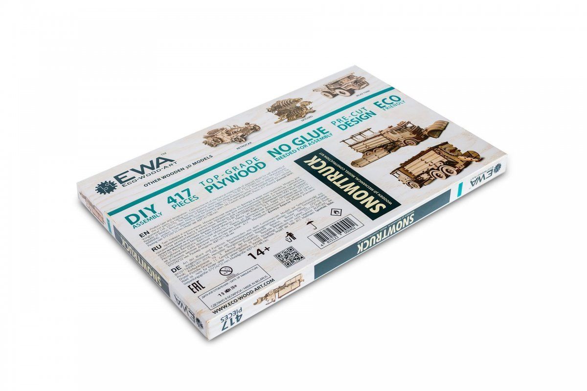 Конструктор деревянный 3D EWA Снегоуборочная машина