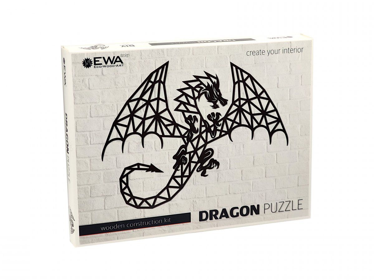 Деревянный интерьерный пазл EWA Design Дракон