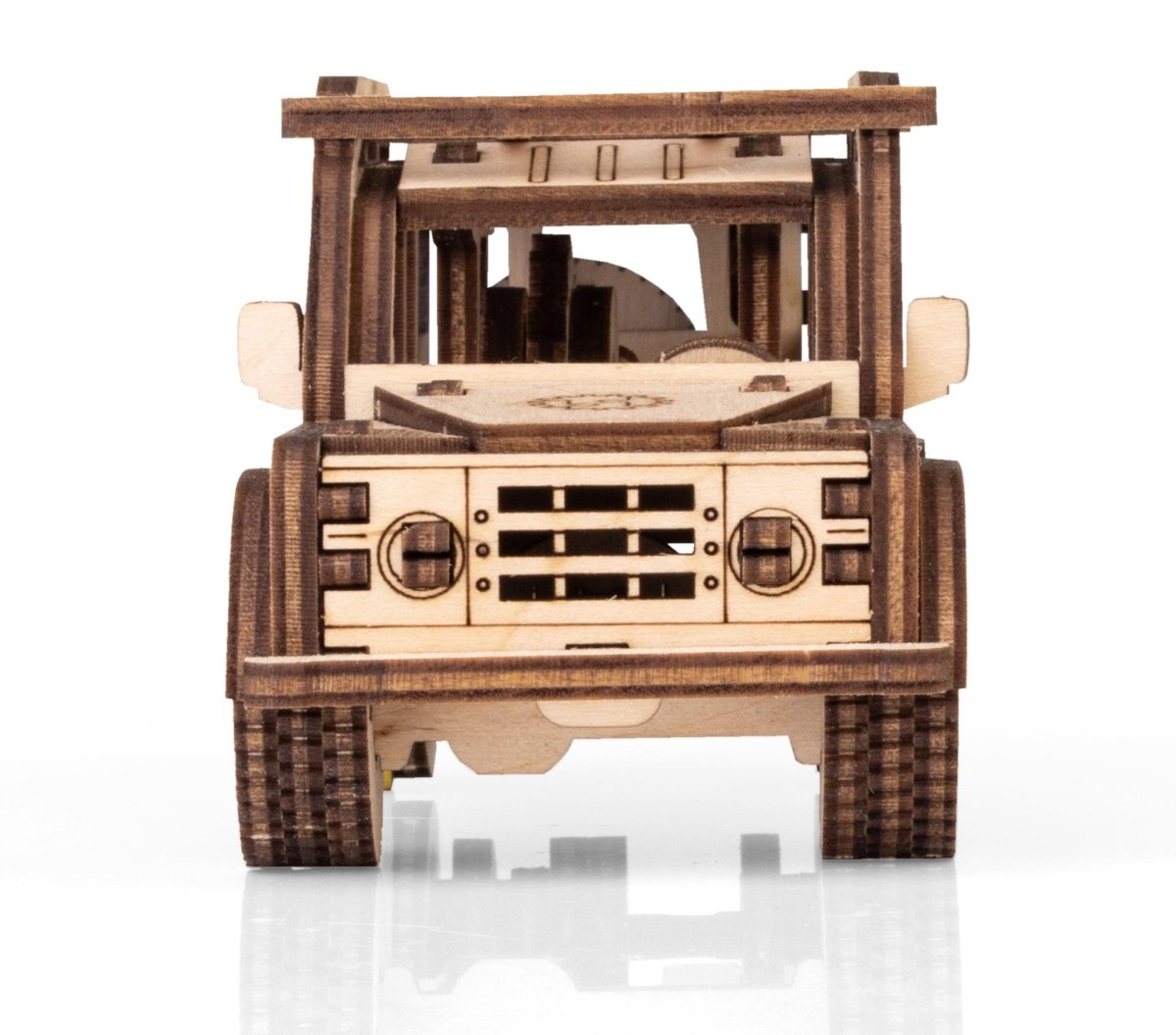 Деревянный конструктор EWA Джип с заводным механизмом