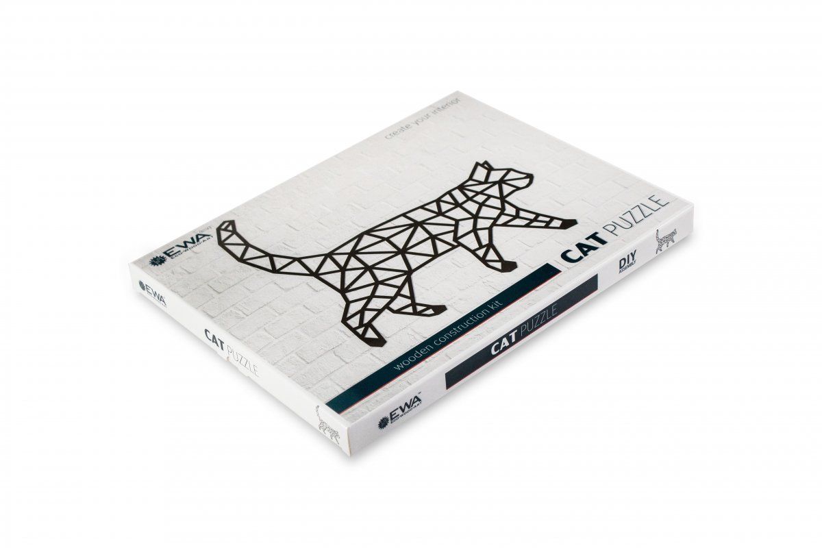 Деревянный интерьерный пазл EWA Design Кошка