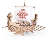 Сборная модель из дерева EWA Корабль с парусами Драккар
