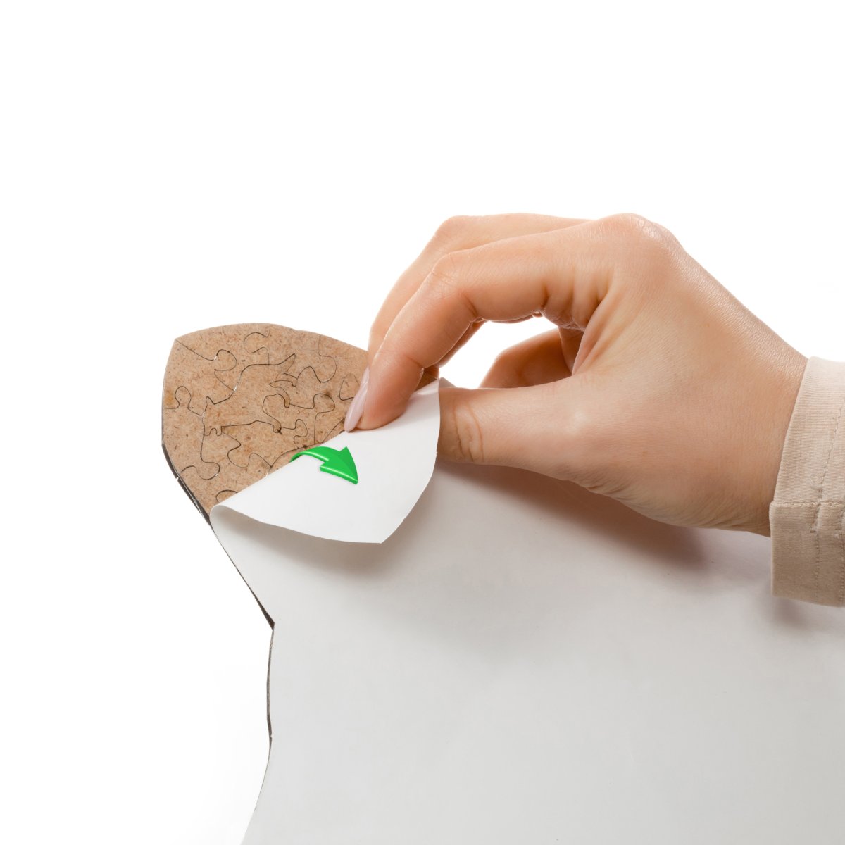 Система приклейки деревянных пазлов на стену EWA