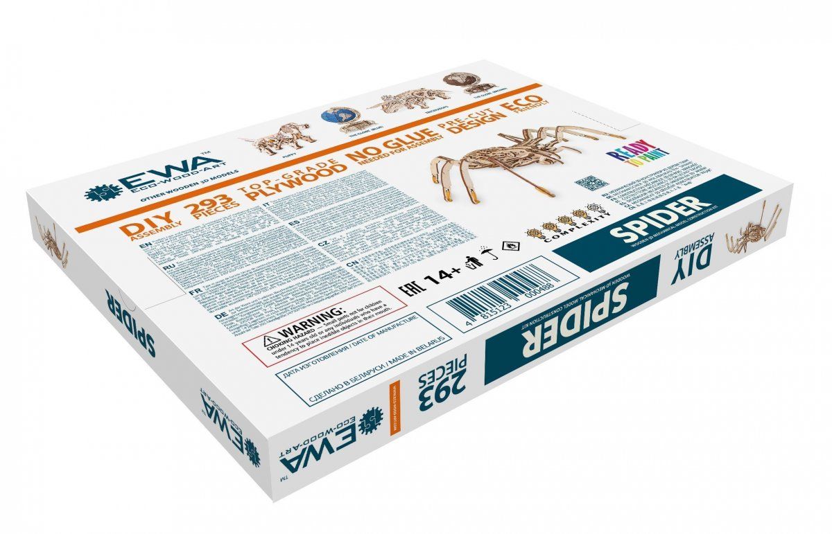 Конструктор деревянный 3D EWA SPIDER (Паук)