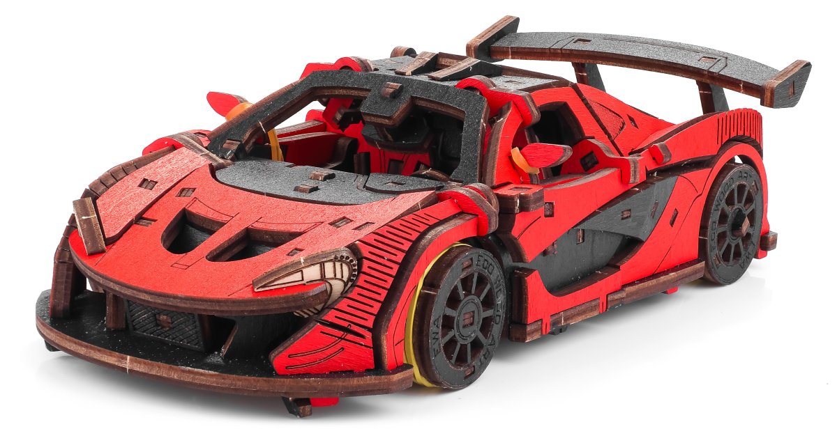 Сборная модель из дерева EWA Гоночный автомобиль (красный)