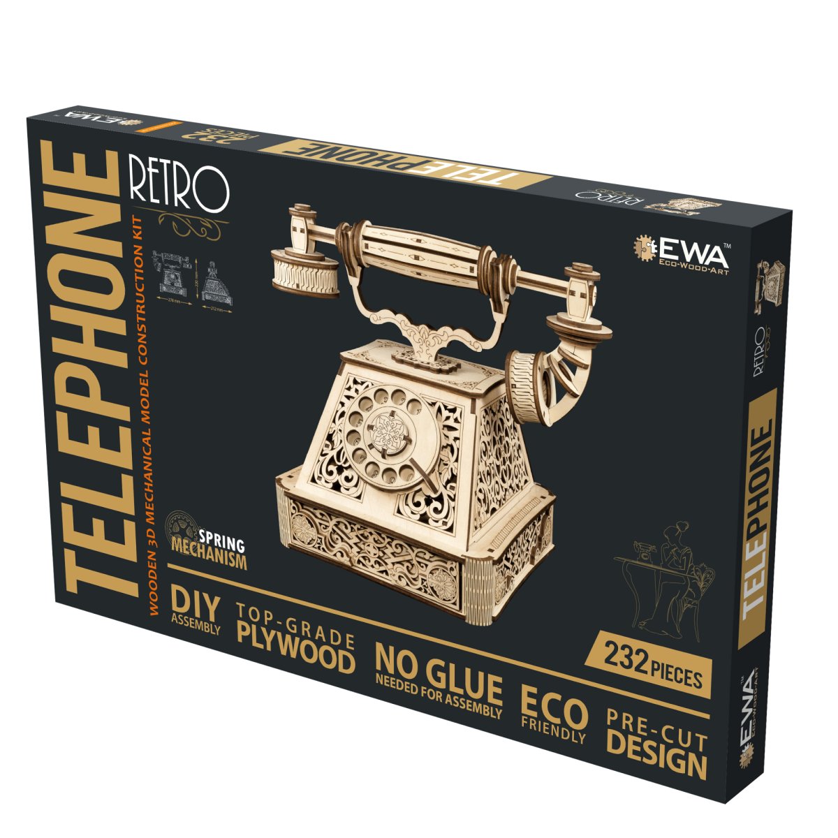 Механическая сборная модель EWA Ретро Телефон