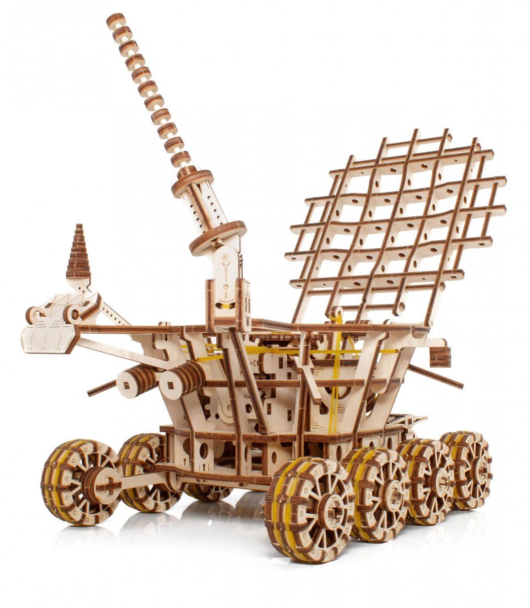 Деревянный конструктор, сборная модель EWA Робот Луноход