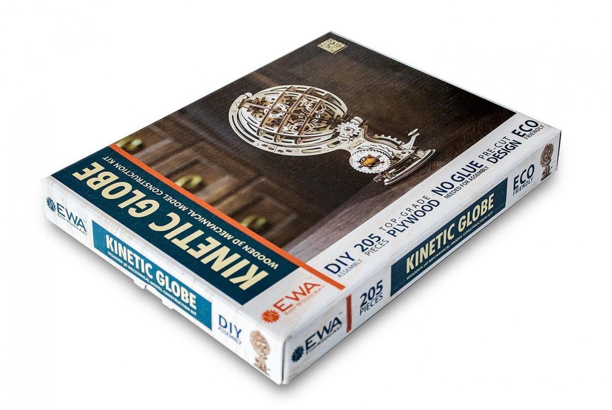 Конструктор деревянный 3D EWA Кинетический глобус