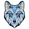 Деревянный, фигурный пазл EWA Волк M (36х28 см)