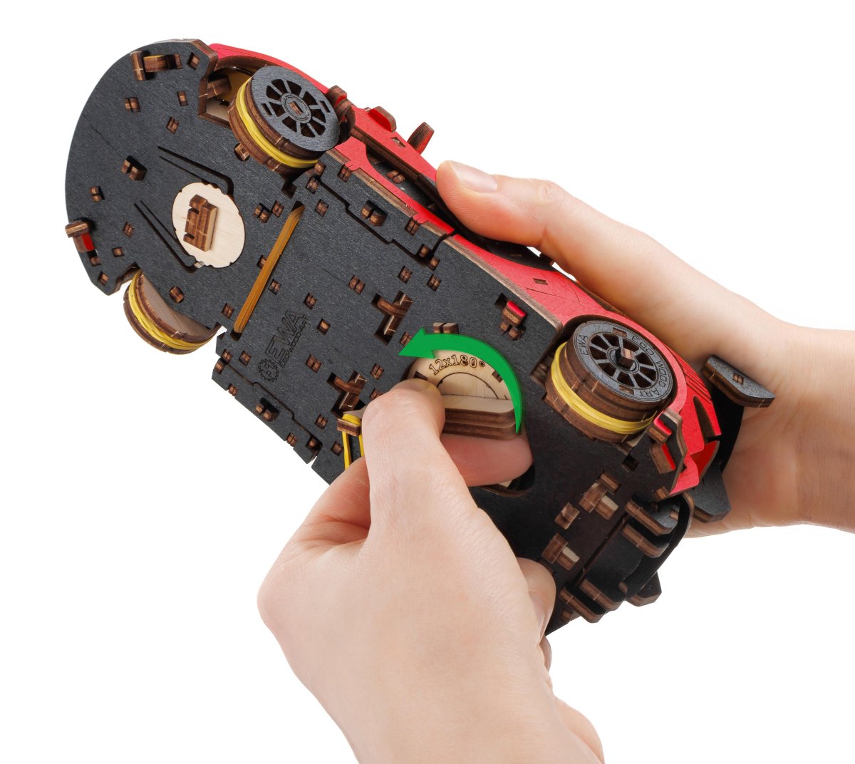 Сборная модель из дерева EWA Гоночный автомобиль (красный)