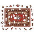 Деревянный фигурный пазл EWA Бабушкин ковер 39x28 см