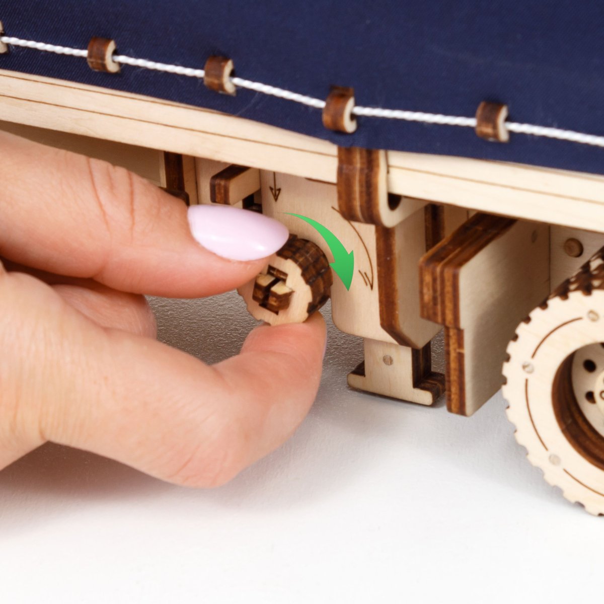 Сборная модель из дерева EWA Прицеп тент для тягача