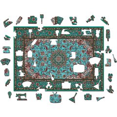 Деревянный фигурный пазл EWA Дедушкин ковер 39x28 см