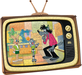 Деревянный фигурный пазл EWA Ну погоди! S (29x25см)