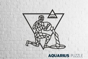 Деревянный декор настенный, панно, пазл EWA Design Водолей