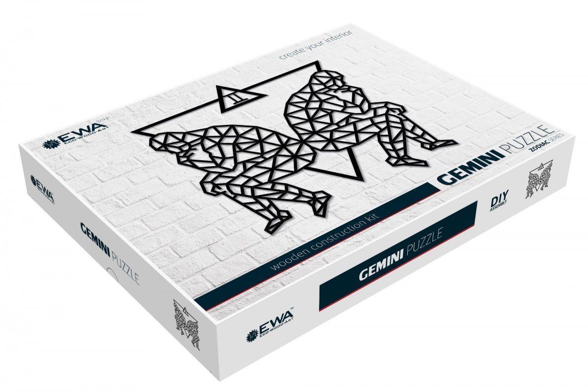 Деревянный декор настенный, панно, пазл EWA Design Близнецы