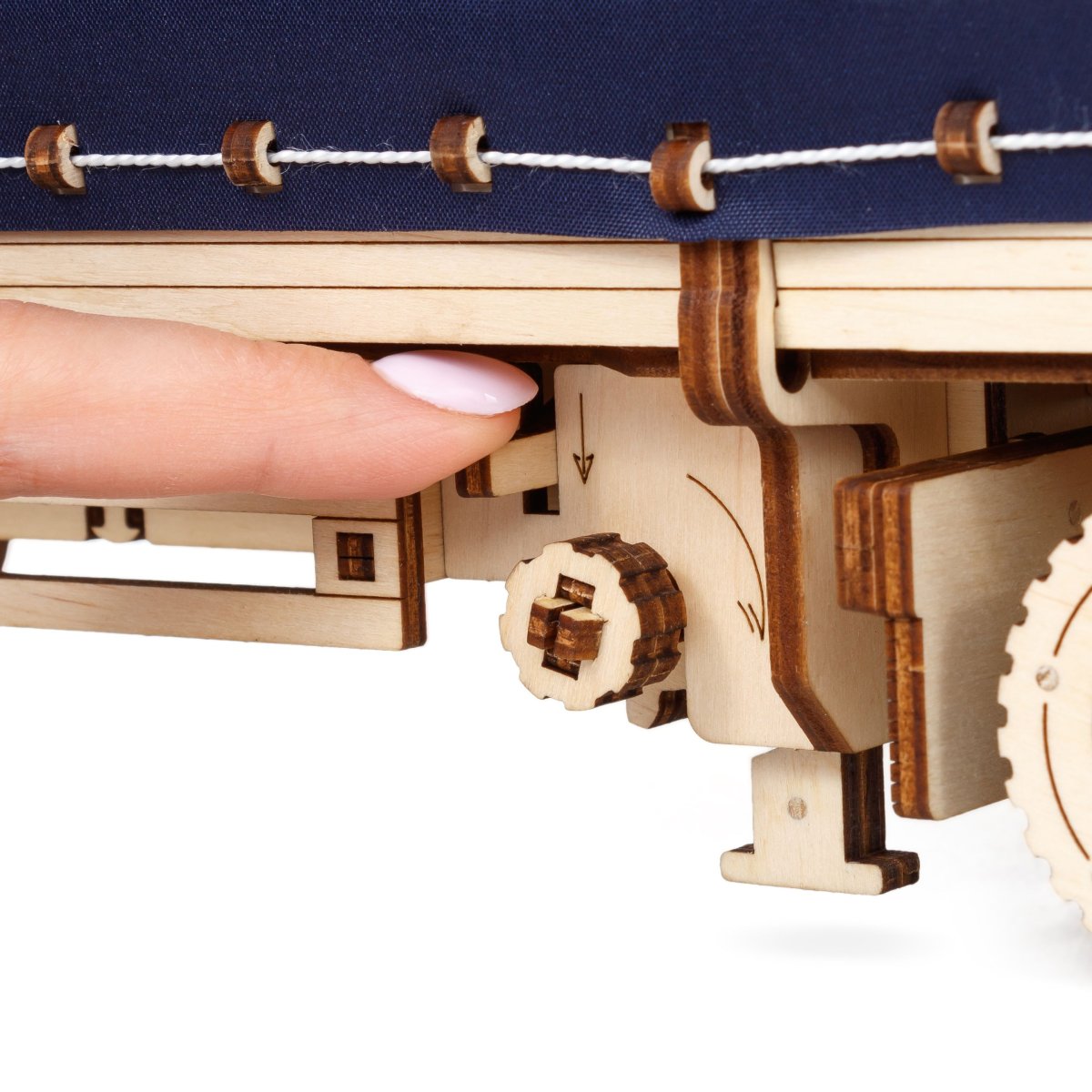 Сборная модель из дерева EWA Прицеп тент для тягача