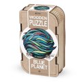 Деревянный, фигурный пазл EWA Голубая планета M (32х28 см)