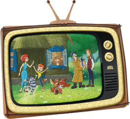 Деревянный фигурный пазл EWA Простоквашино S (29x25см)