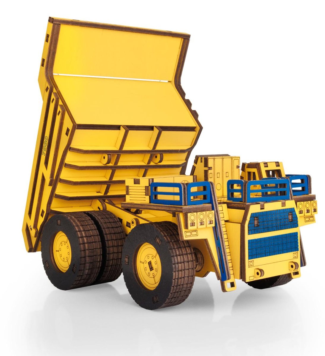 Деревянный конструктор EWA Самосвал BELAZ 7560 цветной