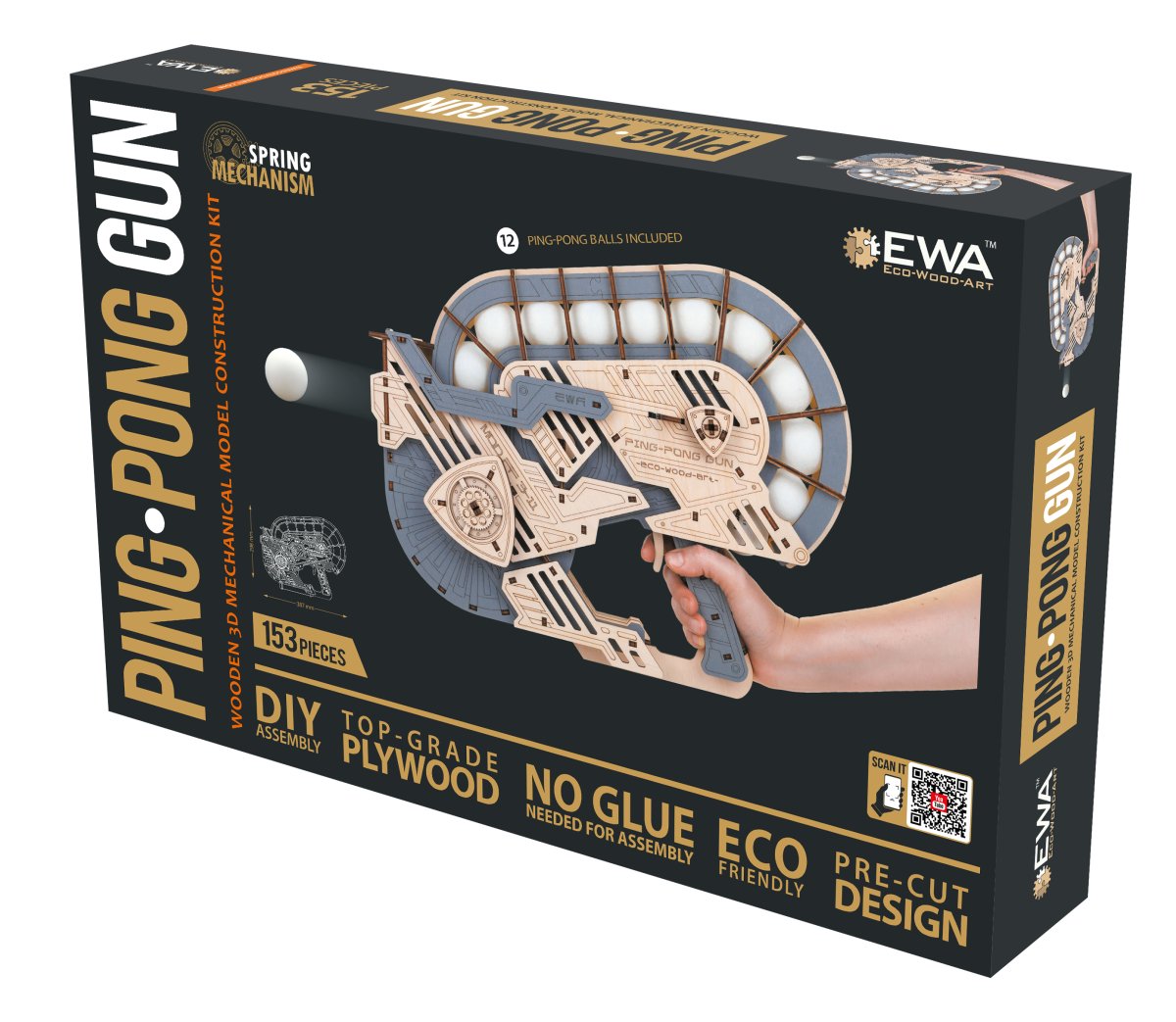 Механическая сборная модель EWA Пинг-Понг Пушка