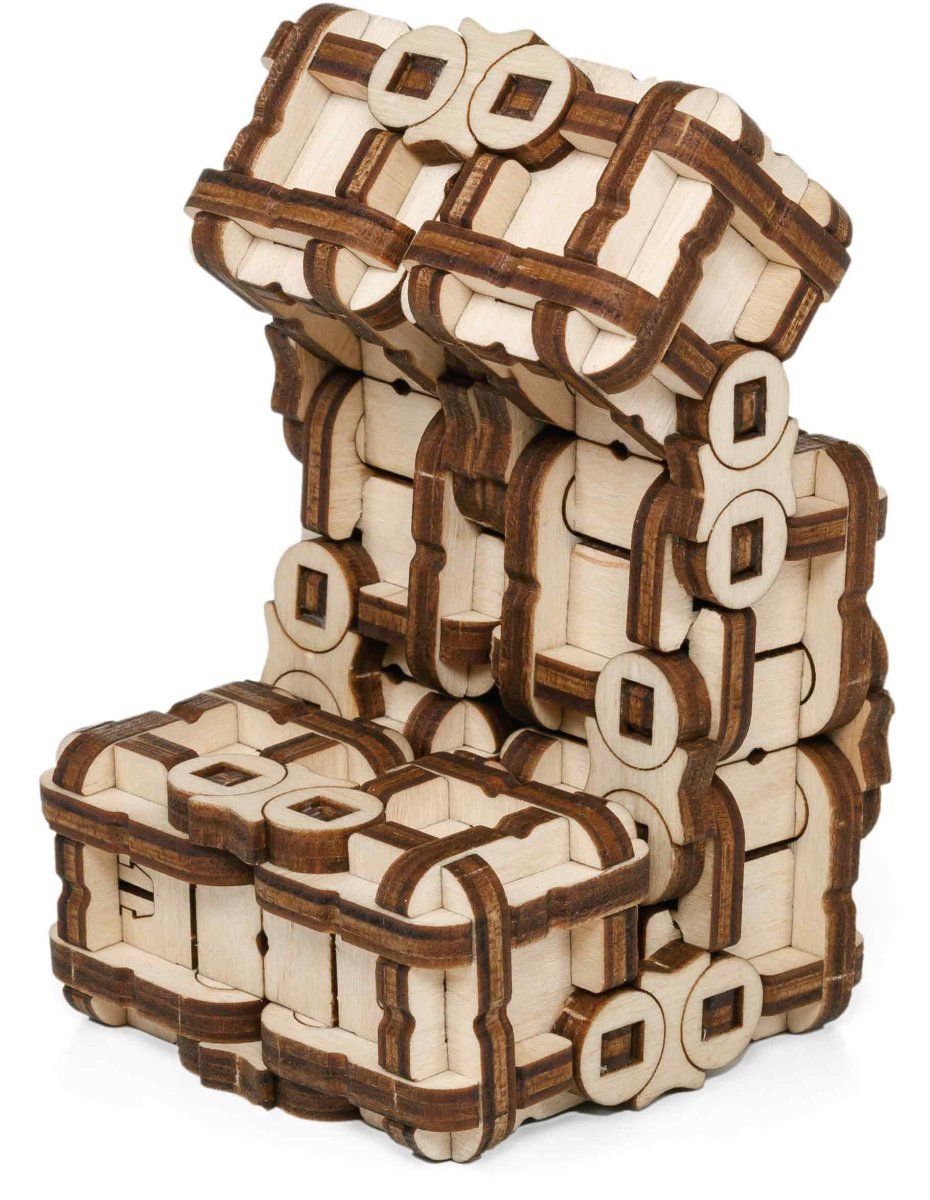 Деревянный конструктор, головоломка EWA Метаморфик Куб