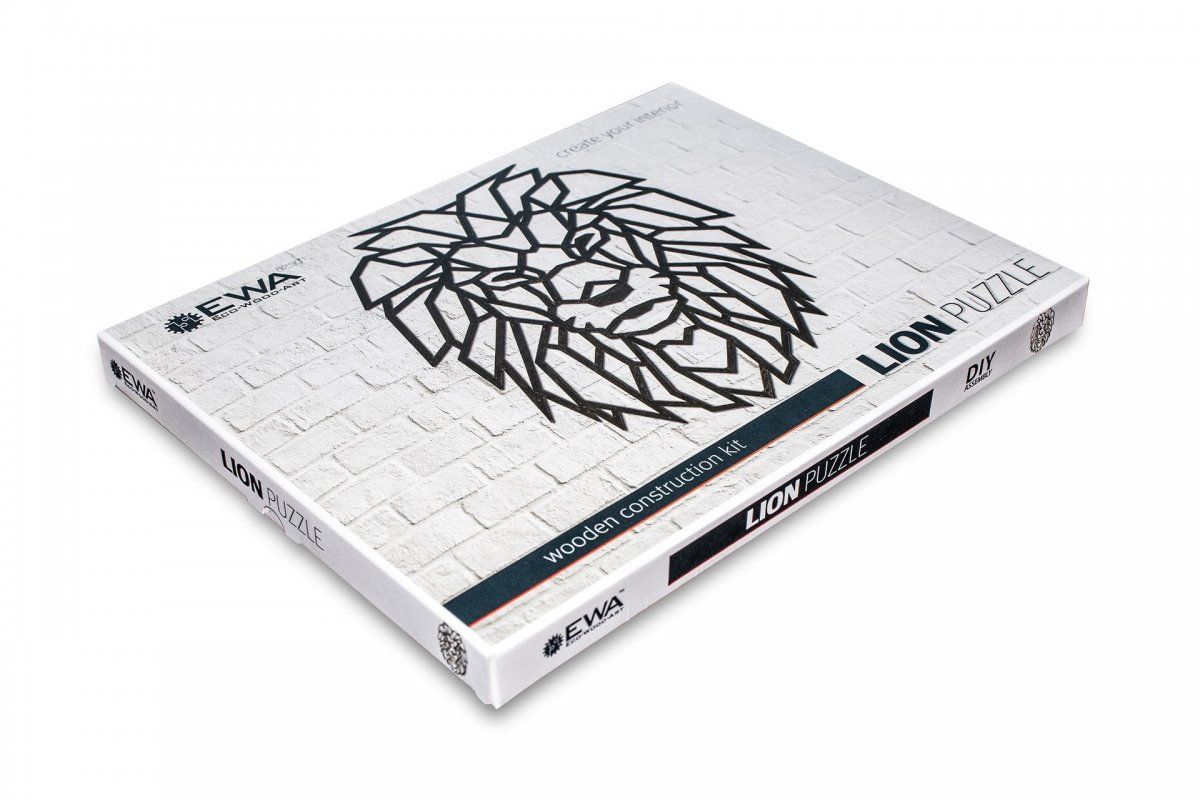 Деревянный интерьерный пазл EWA Design Лев