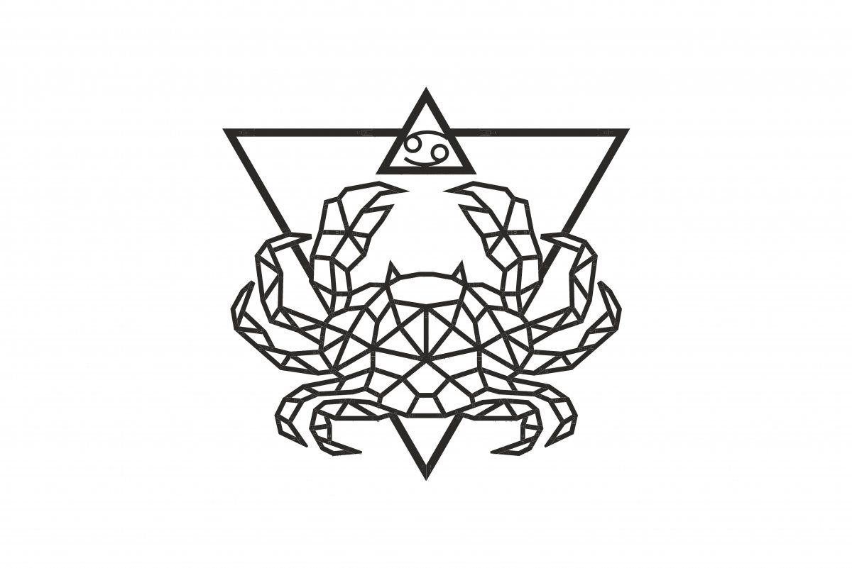 Деревянный декор настенный, панно, пазл EWA Design Рак